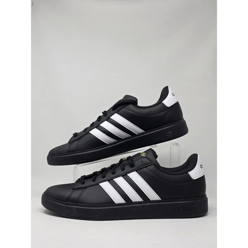 Adidas Grand Court 2.0 Size 11.5 Mens Black White Athletic Shoes JR0546 New